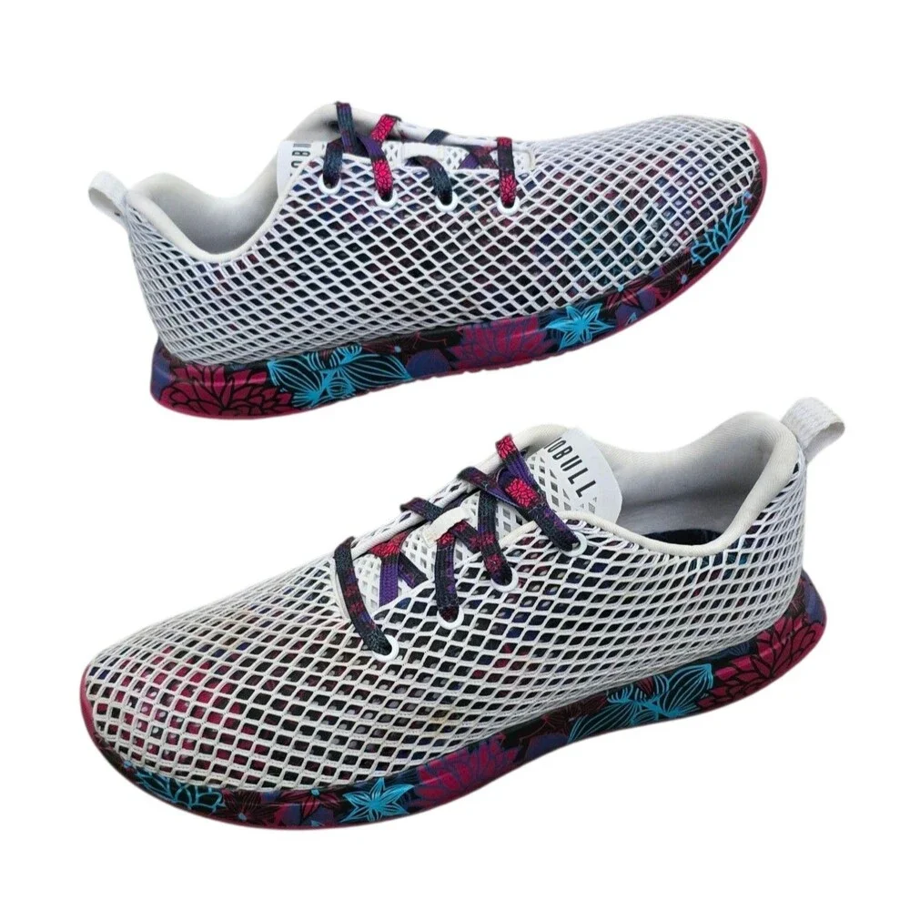 No Bull Mens Trainers Sneakers White Succulent Floral Size 13 Shoes